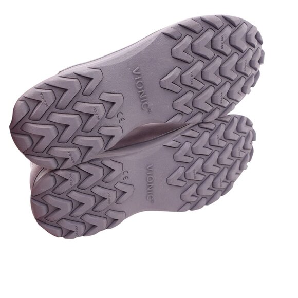 NWOB Vionic Evergreen Ankle Bootie Boots Sz 6 Gray Leather Pull On Cushioned - Picture 6 of 10